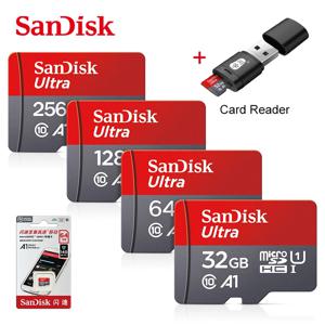100% 정품 SanDisk 마이크로 TF 카드 256GB 128GB 64GB 32GB A1 Class 10 메모리 카드 UHS-1 TF 플래시 카드 (삼성 스마트폰/PC용)