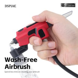 DSPIAE PT-AB 노 워시 에어 브러시 마커 펜 에어 브러시 0.3mm/0.5mm 구경 수성 페인트 에어 브러시 모델링을위한 빠른 페인트 변경