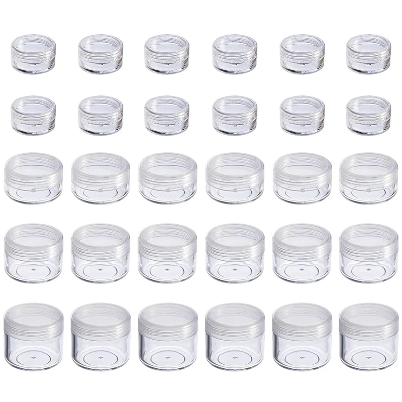 10Pcs 2g 3g 5g 10g 15g 20g 30g 플라스틱 화장품 메이크업 상자 네일 아트 보관 냄비 컨테이너 투명 샘플 로션 항아리