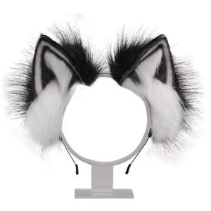 귀여운 고양이 귀 머리띠, 봉제 동물 헤어 밴드, 할로윈 파티 헤어 후프, 애니메이션 코스프레 헤드웨어, 멋진 소품, 머리 장식