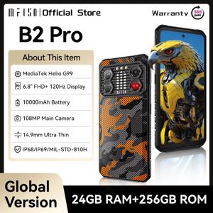 IIIF150 B2 Pro 견고한 스마트폰 안드로이드 휴대폰 G99 120Hz 6.8인치 화면 24GB RAM 256GB ROM 108MP 카메라 10000mAh 30W 충전