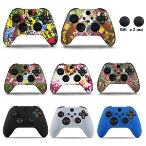 Xbox 시리즈 X/S 컨트롤러 스킨 게임 패드 고무 스킨 엄지 그립 캡 조이스틱 커버 셸용 부드러운 실리콘 보호 케이스
