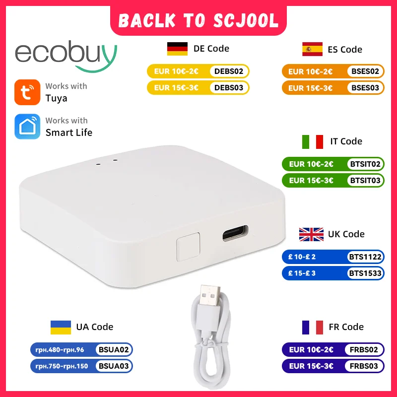 Tuya ZigBee 다중 모드 게이트웨이 허브 스마트 홈 WiFi 브리지 Bluetooth 메쉬 스마트 라이프 원격 제어는 Alexa Google Alice와 함께 작동합니다.