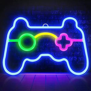 1PC USB LED 게임 콘솔 네온 불빛, 게임 컨트롤러 야간 조명, 게임 룸, 파티 및 벽 장식에 적합