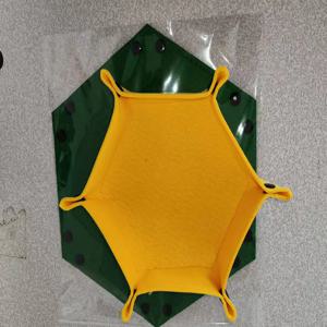 1개 육각형 주사위 트레이 및 잡화 보관함 보드 게임 주사위 트레이 액세서리