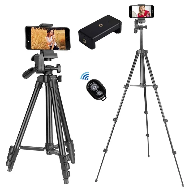 전화 삼각대 100cm 전문 비디오 녹화 DSLR 카메라 사진 스탠드 Xiaomi HUAWEI iPhone Gopro Selfie Remote