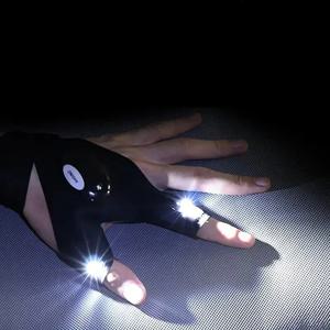 조명이 있는 사이클링 장갑 낚시 장비용 장갑 액세서리 Led 핑거리스 라이트 핑거 장갑 의류가 있는 장갑