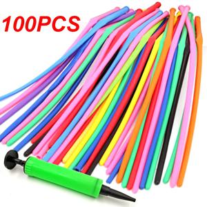 100pcs 26cm 긴 스트라이프 풍선 펌프 생일 파티 장식 라텍스 풍선 크리 에이 티브 생일 웨딩 파티에 적합