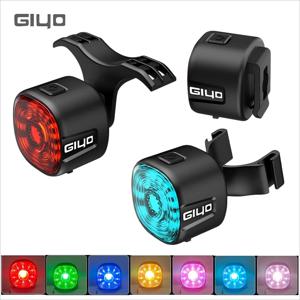 ‌ MTB/도로 자전거 자동 감지용 스마트 브레이크 테일 라이트 RGB 라이트가 장착된 IPX6 방수 LED 후면 램프