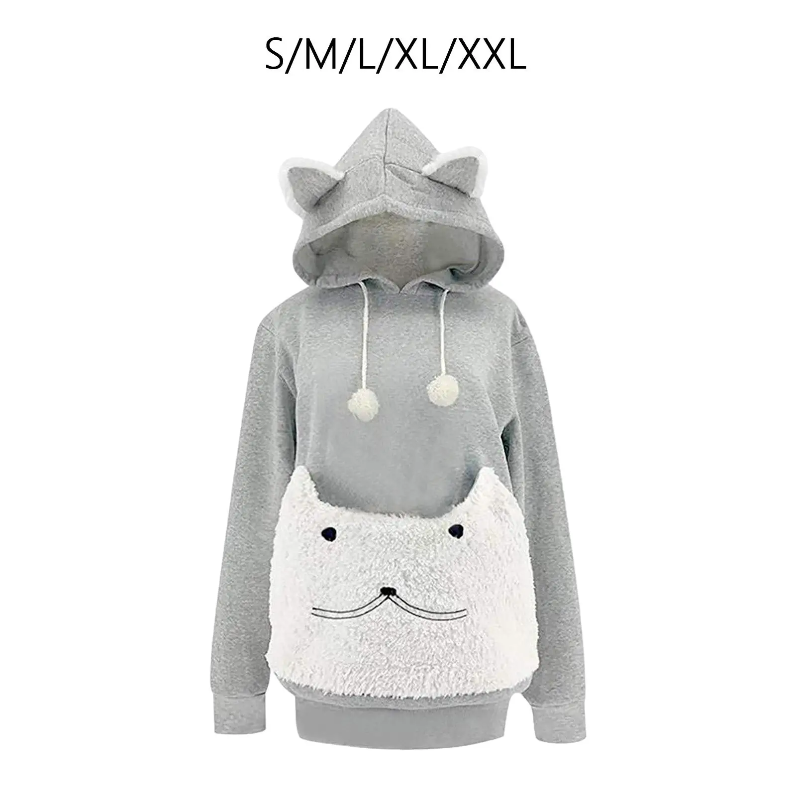 반려동물 후드, 맨투맨 고양이 강아지 거치대, 대형 파우치, 느슨한 의류 포켓 캐리어, 강아지 새끼 고양이 폴라 플리스 풀오버 스웨트셔