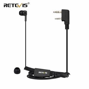 RETEVIS EEK022 이어폰 형 이어폰 코일 케이블 Quansheng UVK5 용 PTT 마이크 Baofeng UV5R Motorola 용 워키 토키 액세서리