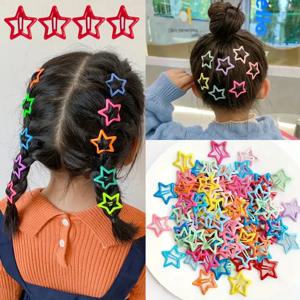 20pcs 다채로운 스타 BB 헤어 클립 소녀와 어린이를위한 사랑스러운 머리 장식 사랑스러운 바레트와 모자를 쓰고 있죠 액세서리