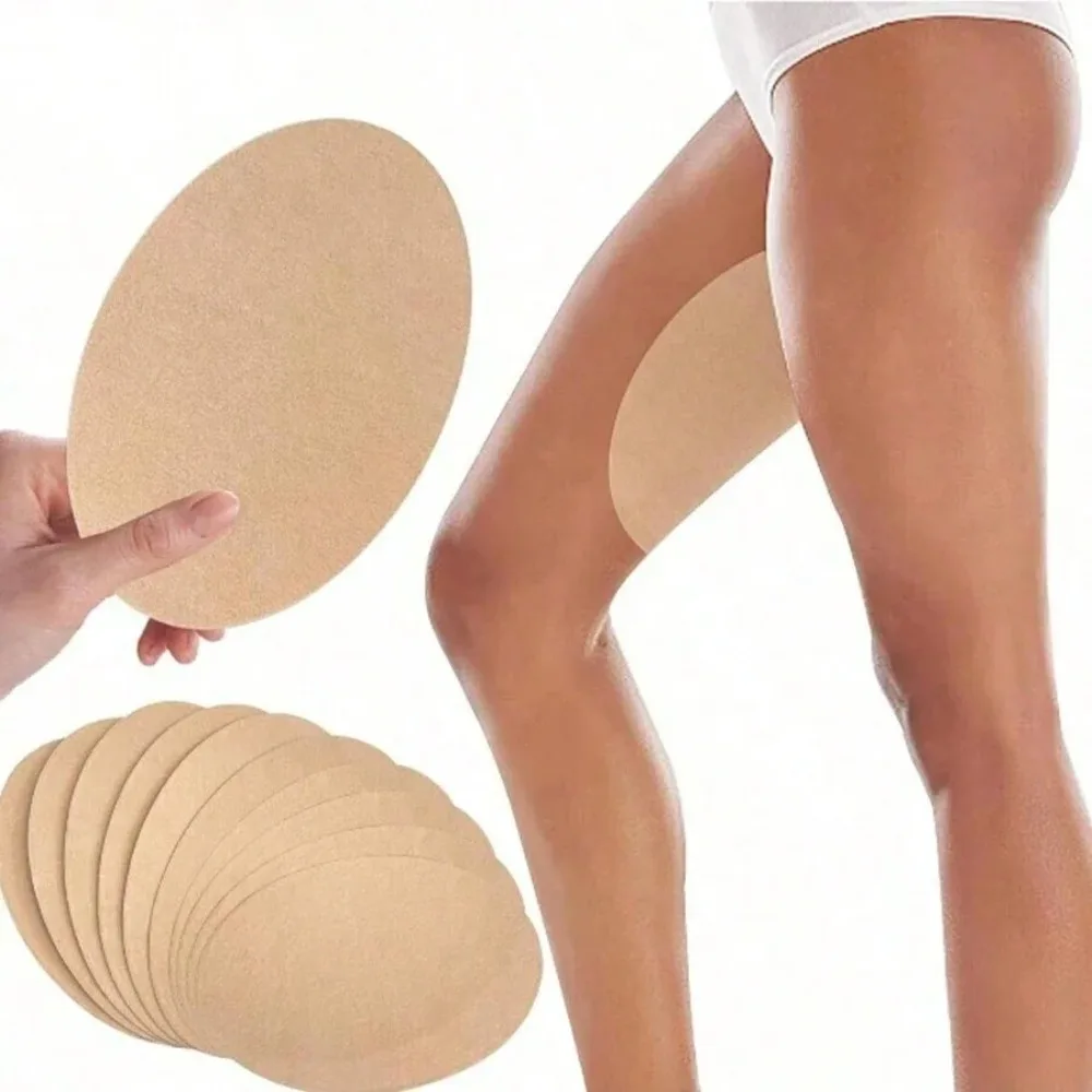 10Pcs Anti-Chafing 허벅지 패드 부직포 자체 접착 마찰 방지 허벅지 스티커 남성 여성을위한 방수 및 통기성