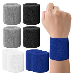 새로운 뜨거운 1 쌍 2Pcs 세트 통기성 면화 손목 Sweatbands 테니스 축구 농구 러닝 체육관에 대한 땀 흡수성 팔찌