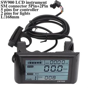 SW900 LCD 계측기 데이터 디스플레이 5+2핀 SM inter L=1680mm 24/36/48/52/64/72V No. 2 프로토콜 SM 출력 컨트롤러 전자 자전거