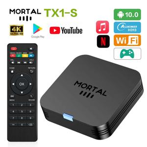 Mortal TX1-S 안드로이드 10 미니 스트리밍 TV 박스 2.4G WIFI 4K HDR 16GB 쿼드 코어 Allwinner H313 글로벌 Google&YouTube 미디어 플레이어
