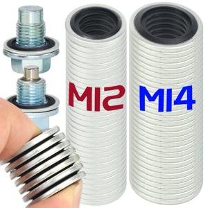 자동차 오일 드레인 플러그 씰링 가스켓 범용 M12 M14 자동차 엔진 시스템 누출 방지를위한 아연 도금 니트릴 고무 와셔