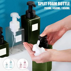 비누 디스펜서 휴대용 폼 펌프 병 250/450/650ml 수동으로 비누 포밍 무스 액체 디스펜서 욕실 병에 넣기