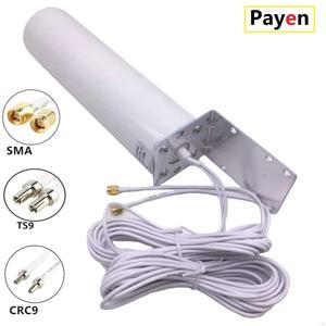 PAYEN 새로운 안테나 듀얼 10 미터 케이블 3G 4G LTE 라우터 모뎀 공중 외부 안테나 듀얼 SMA TS9 CRC9 커넥터