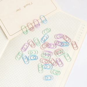 50pcs 미니 러브 하트 종이 클립 마카롱 컬러 사진 티켓 홀더 바인더 클립 노트북 플래너 북마크 사무용품
