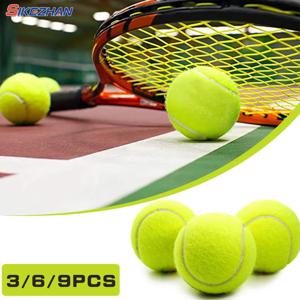 3Pc 전문 고무 테니스 공 높은 탄력성 공 테니스 클럽 경쟁 운동 학교 훈련 용품 연습