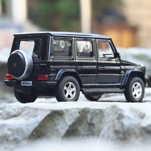 1/36 메르세데스-벤츠 G63 자동차 모델 장난감 합금 다이 캐스트 장난감 SUV 모델 어린이 선물 컬렉션을위한 오프로드 차량을 뒤로 당겨
