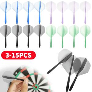 3-15Pcs 통합 다트 비행 및 샤프트 Anti-fall 전문 다트 플라스틱 통합 다트 샤프트 및 비행 다트 액세서리