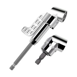 직각 드릴 부착물, 105도 직각 드릴 비트 어댑터, 좁은 공간용 각진 드라이버(긴&짧은)-실버