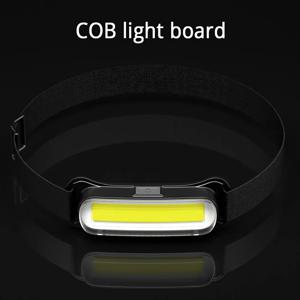 USB 충전식 LED 전조등 3 모드 낚시 캠핑 랜턴 방수 미니 헤드 라이트 휴대용 투광 조명 COB 헤드 토치