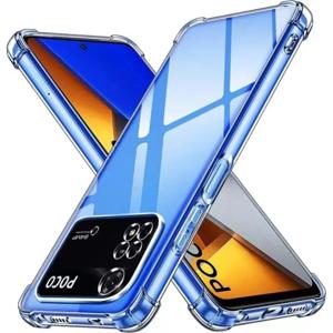 Xiaomi Poco M4 M5 M6 X3 X4 NFC X5 X6 F3 F4 GT F5 Pro 5G C50 C51 C55 뒷면 커버 용 두꺼운 에어백 실리콘 투명 전화 케이스