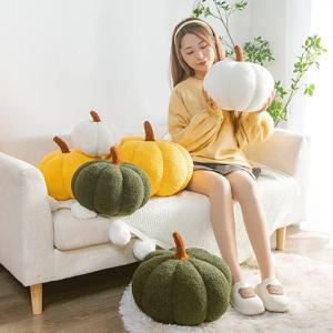 새로운 장식 쿠션 활동 플러시 북유럽 Ins 소파 등받이 오렌지 호박 베개 거실 귀여운 베개 홈 인테리어