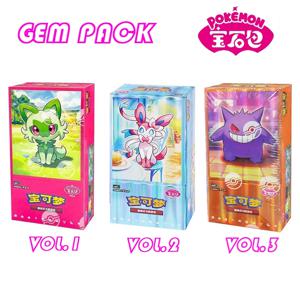 오리지널 포켓몬 게임 팩 카드 Vol.3 Vol.2 Vol.1 트레이딩 PTCG 백 젬 박스 덱 이브라히모비치 스프리가티 피카츄 겐가 카드 선물