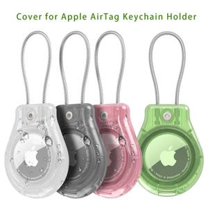 와이어 케이블이있는 Apple AirTag 키 체인 홀더 용 방수 커버 수하물 배낭 Airtag 케이스 용 분실 방지 추적기 액세서리