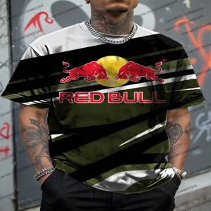 Red Bull 남성 의류 탑과 티셔츠의 새로운 프린트 티셔츠 남성 F1 Oversize Man Clothes Custom Tee Shirt Sweatsuit Blouse