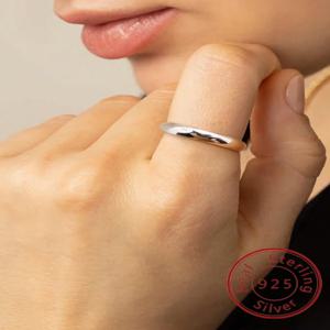 925 스털링 실버 지르콘 3mm 원형 조리개 여성을위한 유행 반지 약혼 결혼식 럭셔리 고품질 파인 쥬얼리