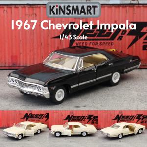 킨스마트 장난감 자동차 모델 1/43 쉐보레 임팔라 1967 클래식 다이캐스트 미니어처 후진 자동차 수집품 어린이 남자아이 선물