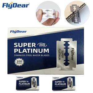 FLYDEAR 10-1000 PCS 스테인레스 스틸 면도날 구식 수동 양면 면도날 미용 이발소 도구
