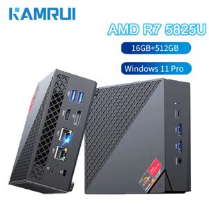 KAMRUI AM06Pro 미니 PC 라이젠 7 5825U 16GB DDR4 512GB SSD 윈도우 11 프로 WiFi 6 BT 5.2 오피스 미니 데스크탑 컴퓨터 게이밍 PC