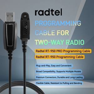 Radtel RT-950 햄 라디오 워키토키 USB 프로그래밍 케이블 타입 C 인터페이스 Radtel RT-950 및 RT-950 PRO용