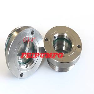 3/4 BSP(G3/4) 스테인레스 스틸 라운드 오일 사이트 유리, 오일 뷰포트, 오일 사이트 플러그, 공기 압축기 기어박스 뿌리 송풍기