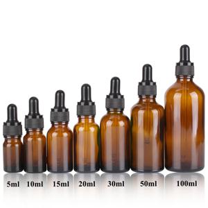 6/12/24pcs 5ml 10ml 15ml 20ml 30ml 50ml 100ml 화장품 향수 에센셜 오일에 대 한 유리 피펫과 앰버 유리 Dropper 병