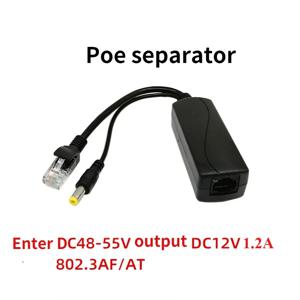 48V ~ 12V POE 커넥터 어댑터 케이블 분배기 인젝터 전원 공급 장치, Huawei 용 Hikvision Power over Ethernet IP Camea 용