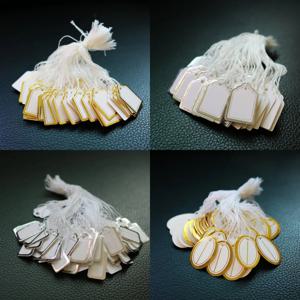 목화 문자열 상품 가격 태그 상점 가격 카드와 100 개/몫 보석 가격 레이블 DIY 골드 실버 빈 가격 표시 카드