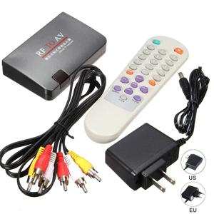 RF to AV 리시버 아날로그 케이블 TV 리시버 비디오 컨버터 스테이션 선택기, 위치 제한 없음, 리모컨 포함