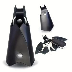 1pc 키 체인 펜던트 PU 가죽 자동차 키 수호자 가정용 안티-분실 허리 교수형 키 가방 아버지의 날 선물, 남자 친구 선물