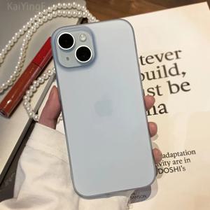 iPhone 16 15 14 13 12 11 Pro Max Plus 슬림 매트 반투명 범퍼 백 케이스 커버 용 초박형 전화 케이스