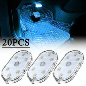 LED 자동차 터치 조명 충전식 7 색 자동차 인테리어 돔 라이트 지붕 천장 독서 램프 트렁크 USB 직접 충전 미니 램프