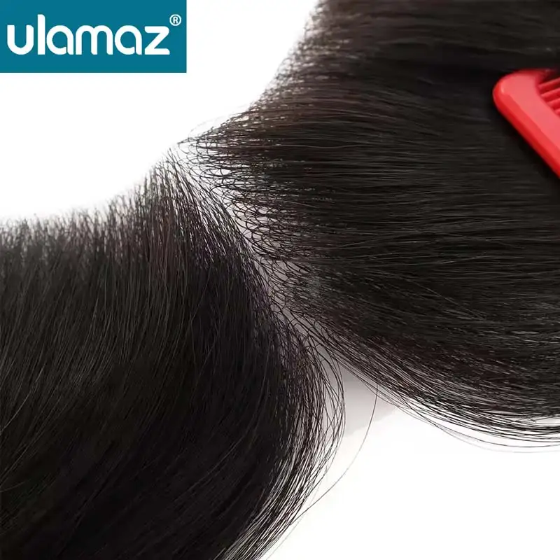 V자형 헤어라인 보이지 않는 피부 헤어 패치 남성용 100% 인간 헤어 헤어피스 V-루프 폴리 Pu 전체 천연 헤어라인 마이크로스킨