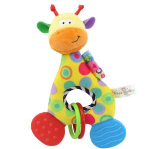 딸랑이 동물 기린 아기 부드러운 인형 Teether 인형 귀여운 어린이 유아 아기 젖니가 남 장난감 신생아 감각 플러시 장난감