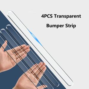 4PCS 확장 자동차 도어 범퍼 스트립 투명 바디 보호대 안티 스크래치 및 안티 스커프 보호 스트립 바디 장식 스트립